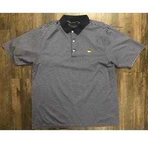 Amen Corner Golf Polo Masters Large Blue Striped